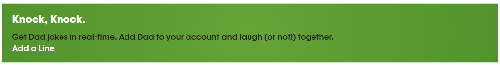 Promotion to add a line for Father's Day